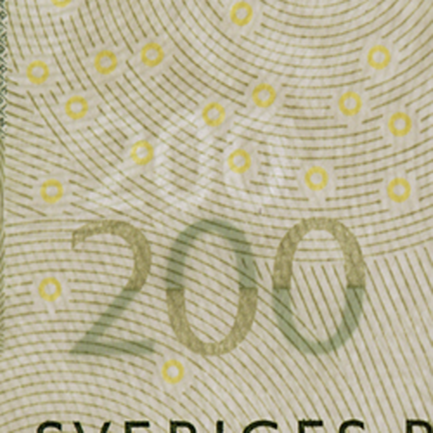 200-kronorssedel genomsiktsbild fram)