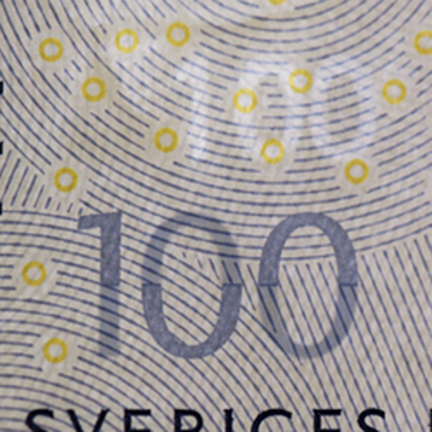 100-kronorssedel genomsiktsbild fram)