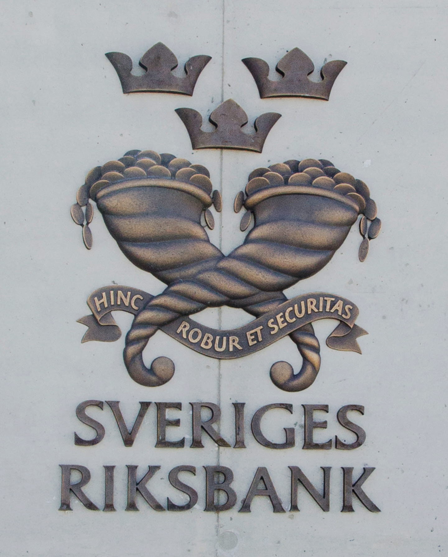 Skylt utanför Brobykontoret, Sveriges riksbank