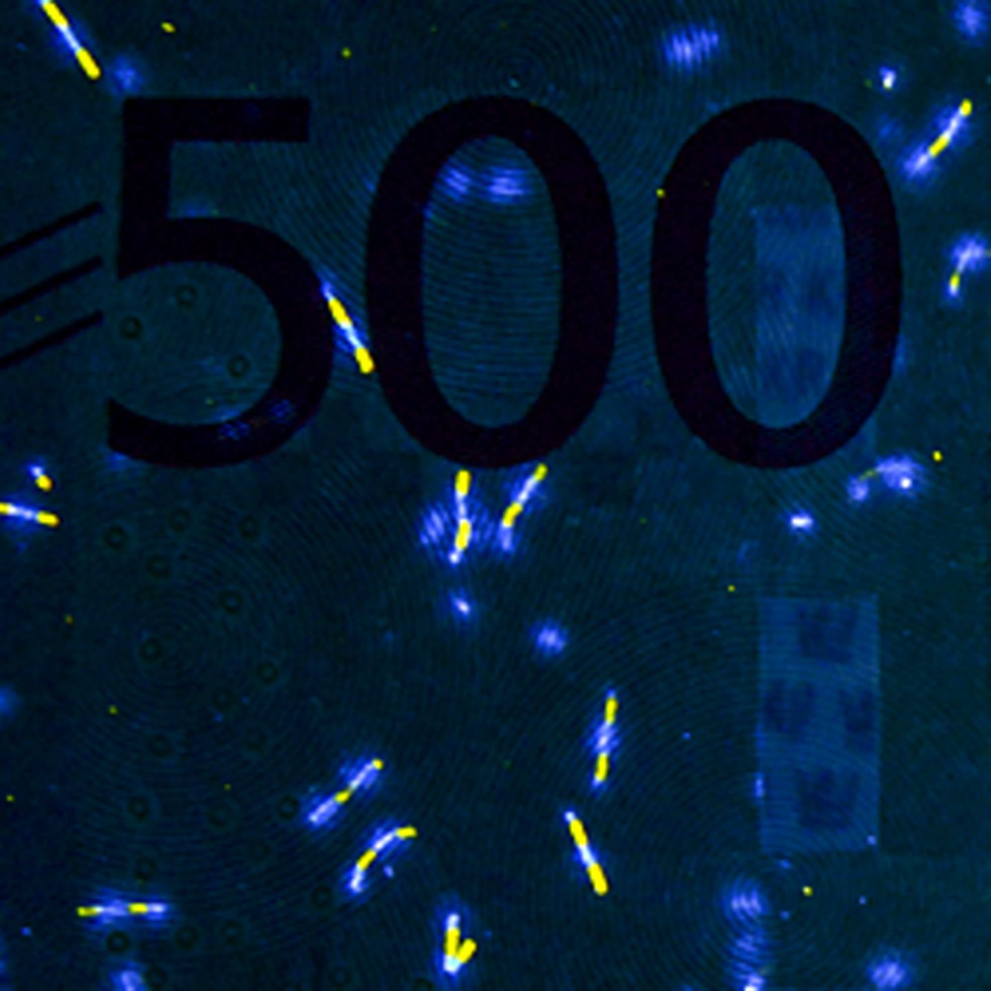 500-kronorssedel UV-fibrer fram)