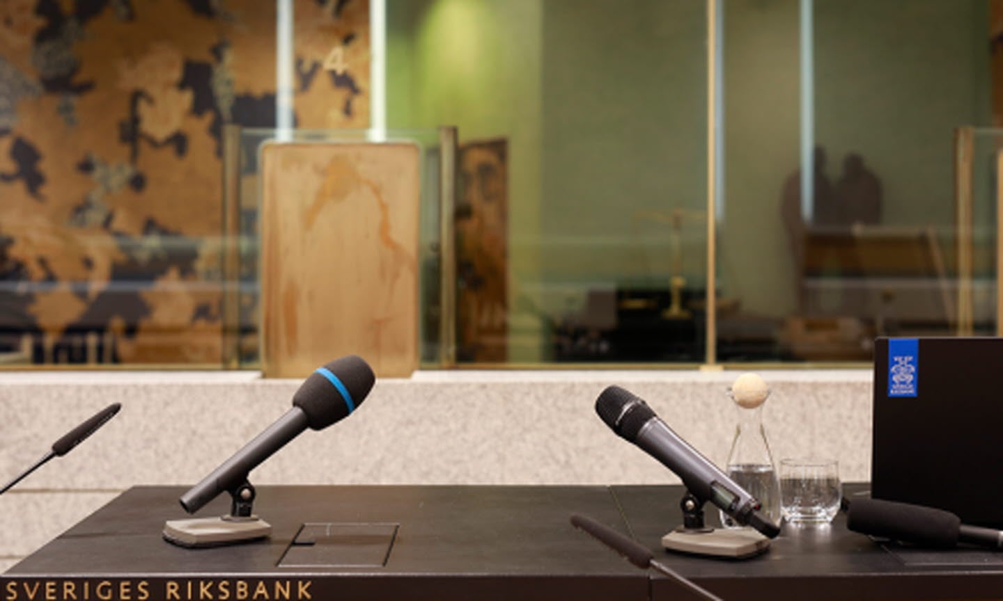 Presskonferens riksbankssalen