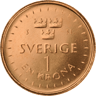 1-krona, baksida