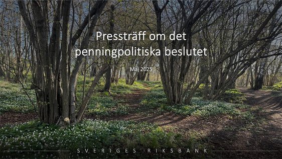 Pressträff om det penningpolitiska beslutet i maj 2025