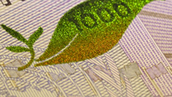Färgskiftande bild 1000-kronorssedel