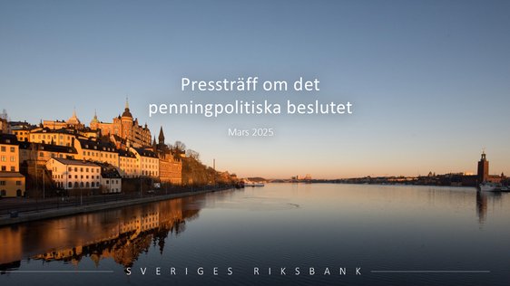 Pressträff om det penningpolitiska beslutet i mars 2025 kl. 11:00