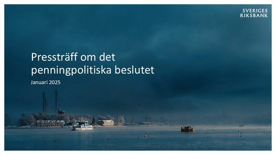 Pressträff om det penningpolitiska beslutet i januari 2026