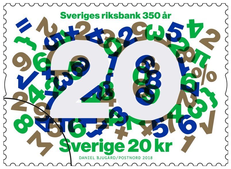 Stamp the Riksbank 350 years, 20 SEK
