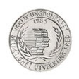 100-kronors minnesmynt från 1985, baksida.