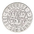 200-kronors minnesmynt från 1989, framsida.