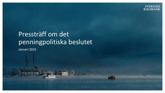 Pressträff om det penningpolitiska beslutet i januari 2026