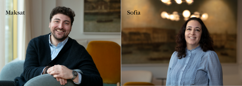 Man och kvinna med namn på; Maksat och Sofia