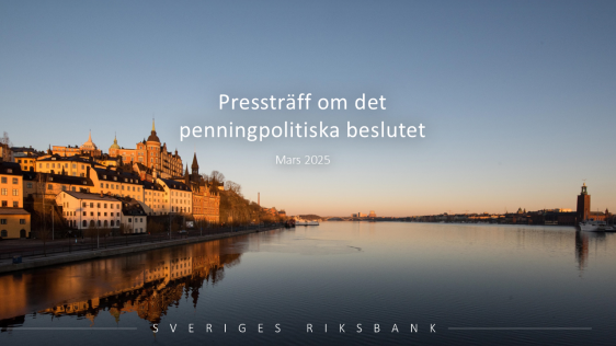 Pressträff om det penningpolitiska beslutet i mars 2025 kl. 11:00