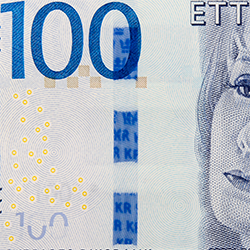 100-kronorssedel säkerthetsband fram