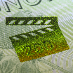 200-krona banknote colour-shifting image front