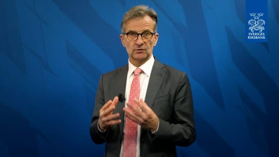 Riksbankschefen förklarar varför räntan lämnas oförändrad på 2,25%