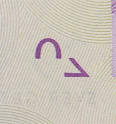 20-kronorssedel genomsiktsbild bak