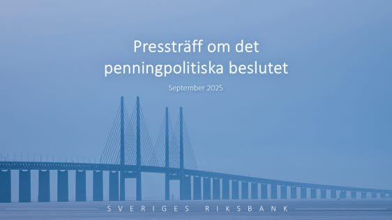 Pressträff om det penningpolitiska beslutet i september 2025
