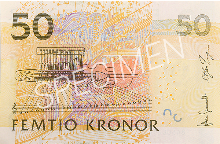 Ogiltig 50-kronorssedel, baksida