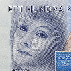 Detalj från 100-kronorssedel 