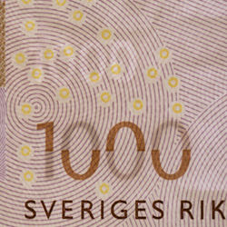 1000-kronorssedel genomsiktsbild fram