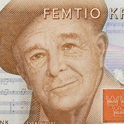 Del av 50-kronorssedel