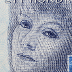 100-konorssedel motiv Greta fram