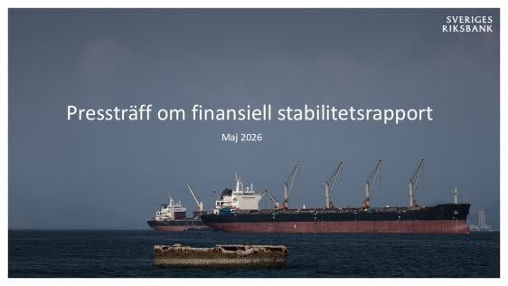 Pressträff om finansiell stabilitetsrapport, maj 2026