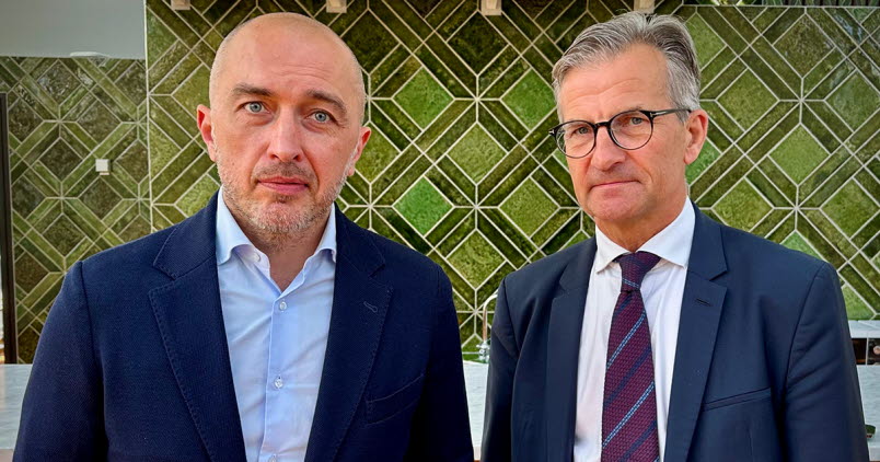 Ukrainas centralbankschef Andriy Pyshnyy och riksbankschef Erik Thedéen.