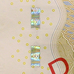 Folieband säkerhetsdetalj fram minnessedel