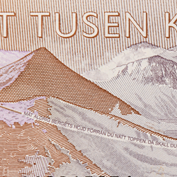 1000-kronorssedel fjällmotiv bak